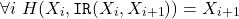 \[\forall i\ H(X_i, \mathtt{IR}(X_i, X_{i+1})) = X_{i+1}\]