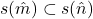 s(\hat{m}) \subset s(\hat{n})