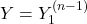 Δ Y = Δ Y_1^{(n-1)}