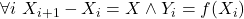 \forall i\ X_{i+1} - X_{i} = ΔX \land Y_i = f(X_i)